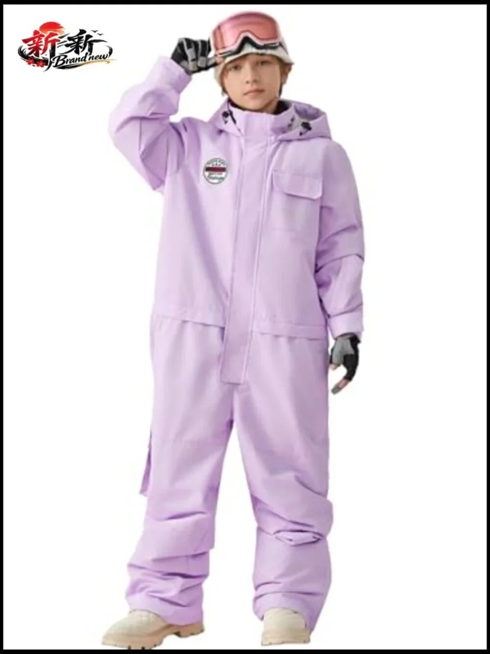 Waterproof Insulated Snowsuit Jumpsuit for Kids Ski Snowboard